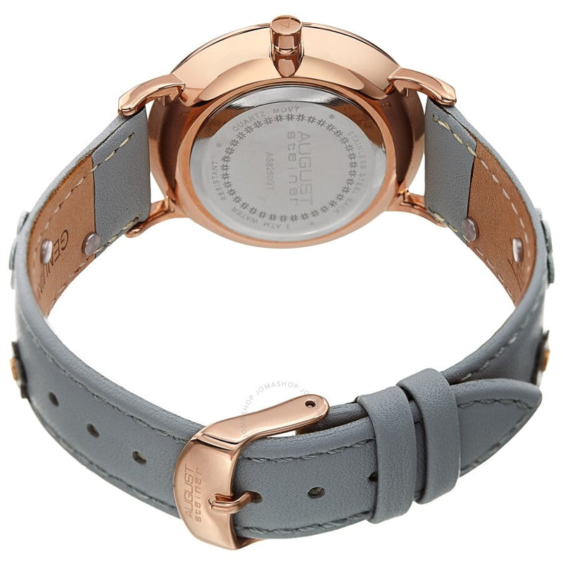 August Steiner Quartz White Dial Ladies Watch AS8260GY - The Watches Men & Co #4