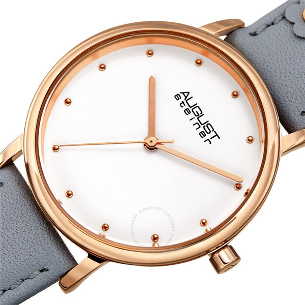 August Steiner Quartz White Dial Ladies Watch AS8260GY - The Watches Men & Co #2