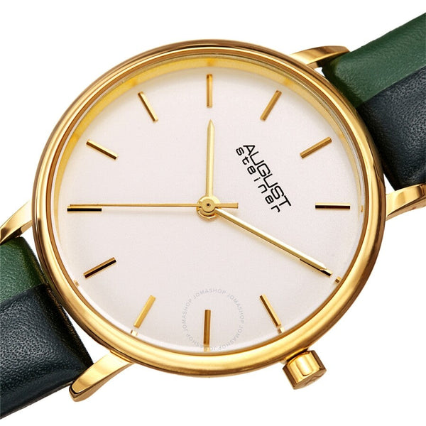August Steiner Quartz White Dial Ladies Watch AS8261GN - The Watches Men & Co #2