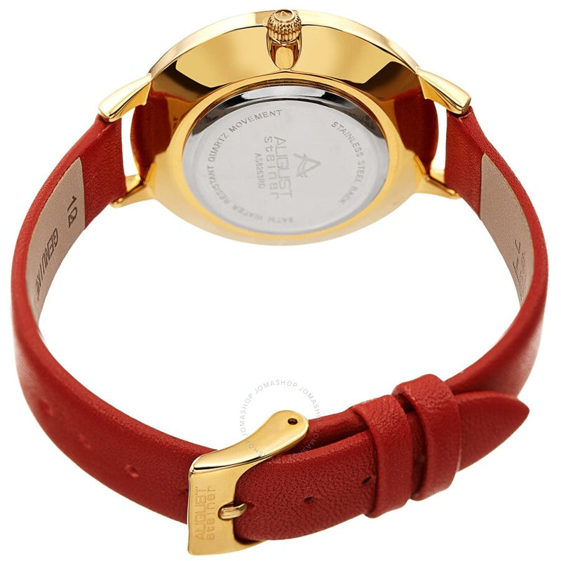 August Steiner Quartz White Dial Ladies Watch AS8263RD - The Watches Men & Co #4
