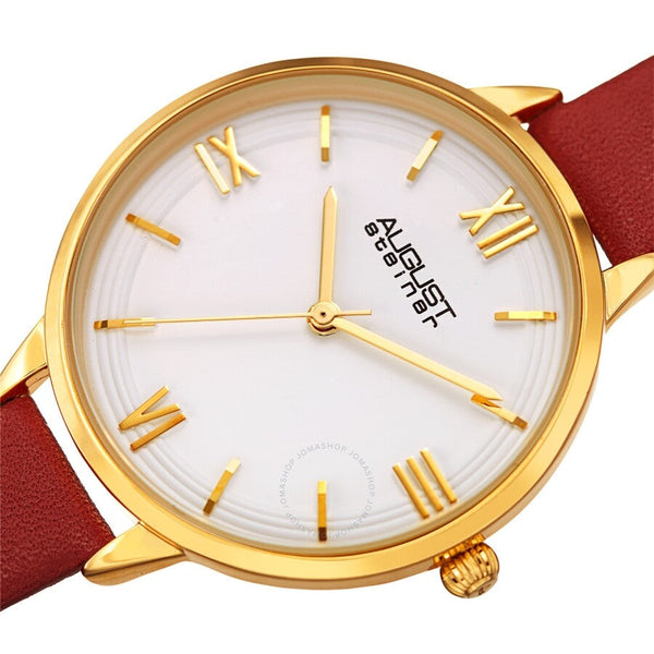 August Steiner Quartz White Dial Ladies Watch AS8263RD - The Watches Men & Co #2