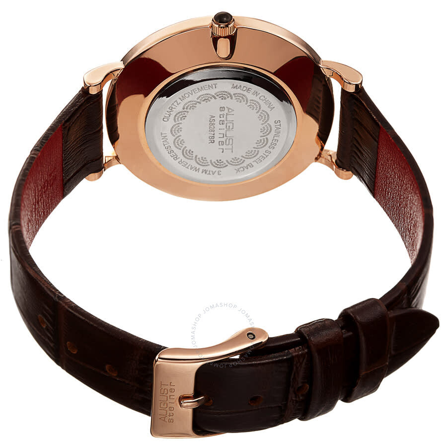 August Steiner Quartz White Dial Ladies Watch AS8287BR - The Watches Men & Co #4