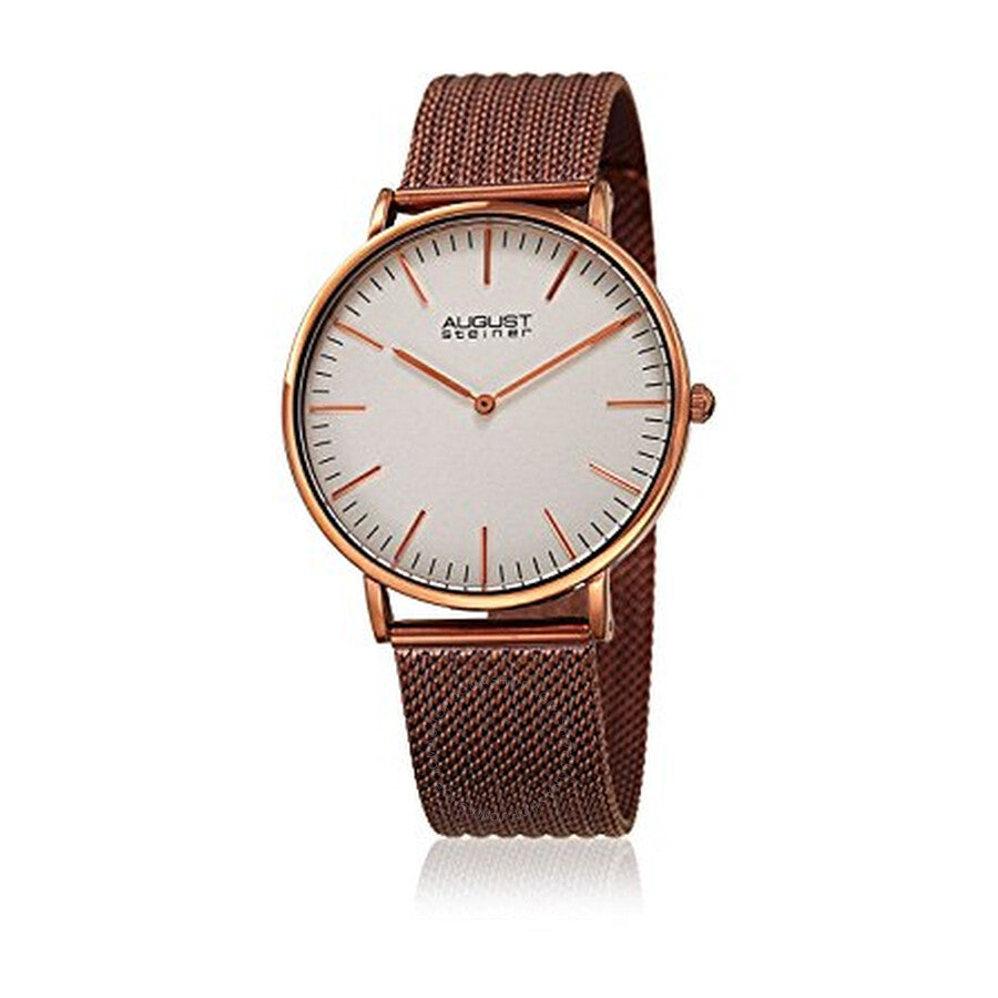 August Steiner Silver Dial Men's Casual Watch AS8219BR - The Watches Men & Co