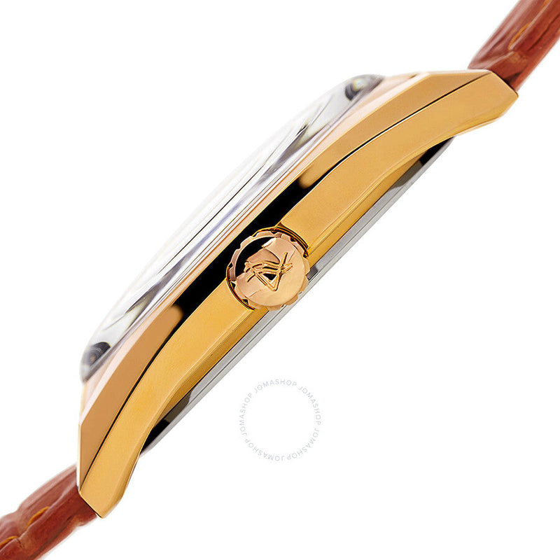 August Steiner Silver Dial Orange Leather Ladies Watch AS8221OR - The Watches Men & Co #4