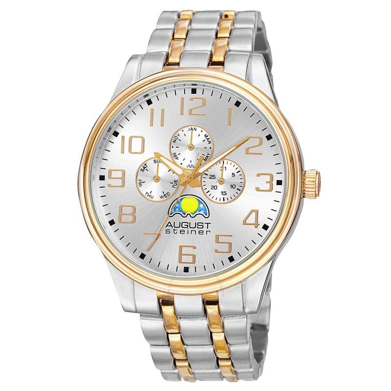 August Steiner Quartz Multi-function Silver Dial Men's Watch AS8174TTG - The Watches Men & Co