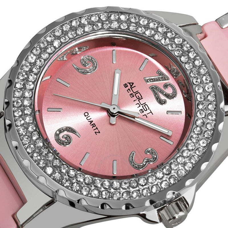 August Steiner Silver-tone Ladies Watch AS8036PK - The Watches Men & Co #2