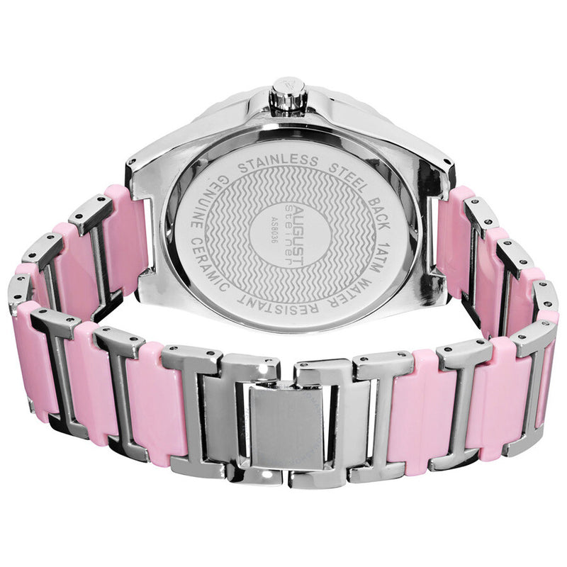 August Steiner Silver-tone Ladies Watch AS8036PK - The Watches Men & Co #3
