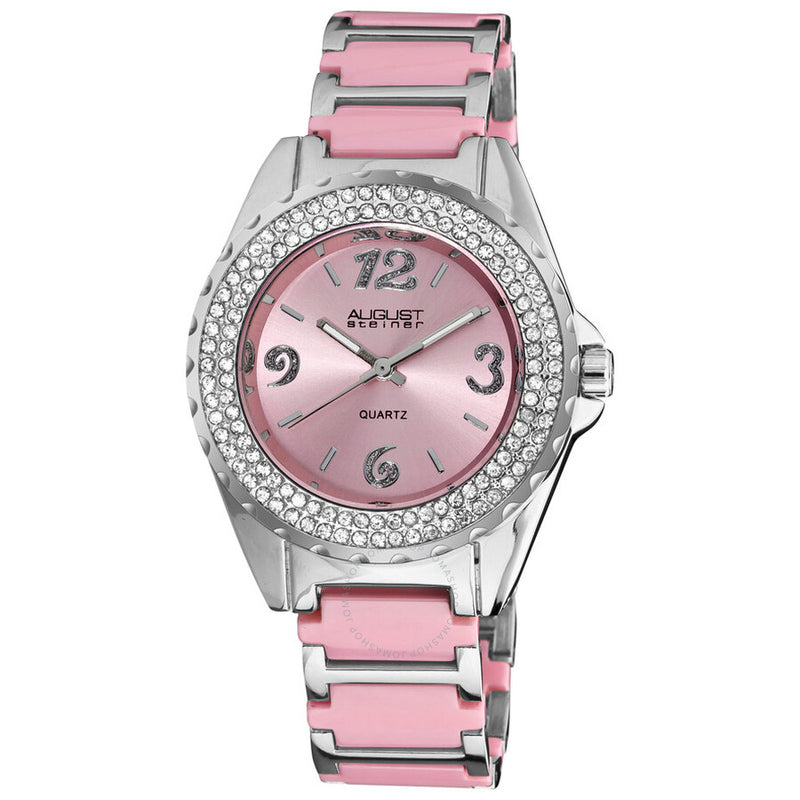 August Steiner Silver-tone Ladies Watch AS8036PK - The Watches Men & Co