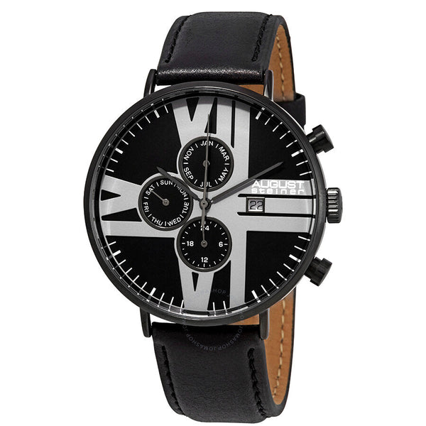 August Steiner Urbane Multifunction Black Dial Men's Watch AS8212BK - The Watches Men & Co
