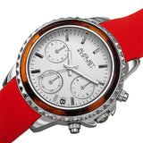 August Steiner Chronograph Quartz White Dial Ladies Watch AS8268RD - The Watches Men & Co #2