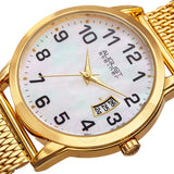 August Steiner White Dial Yellow Gold-tone Mesh Men's Watch AS8195YG - The Watches Men & Co #2