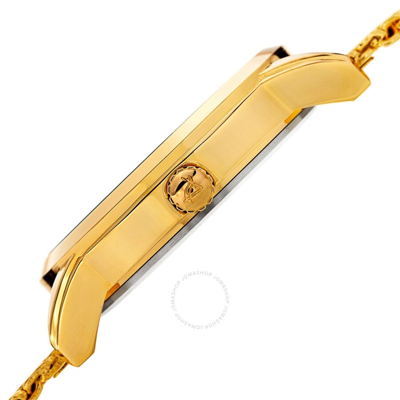 August Steiner White Dial Yellow Gold-tone Mesh Men's Watch AS8195YG - The Watches Men & Co #3