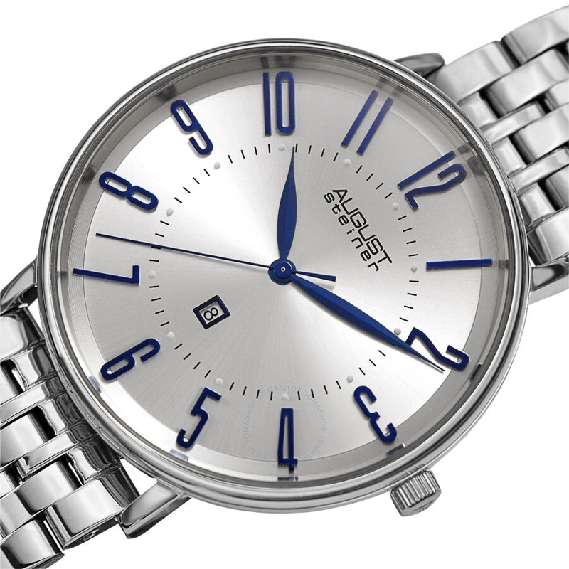 August Steiner Quartz White Dial Men's Watch AS8257SS - The Watches Men & Co #2