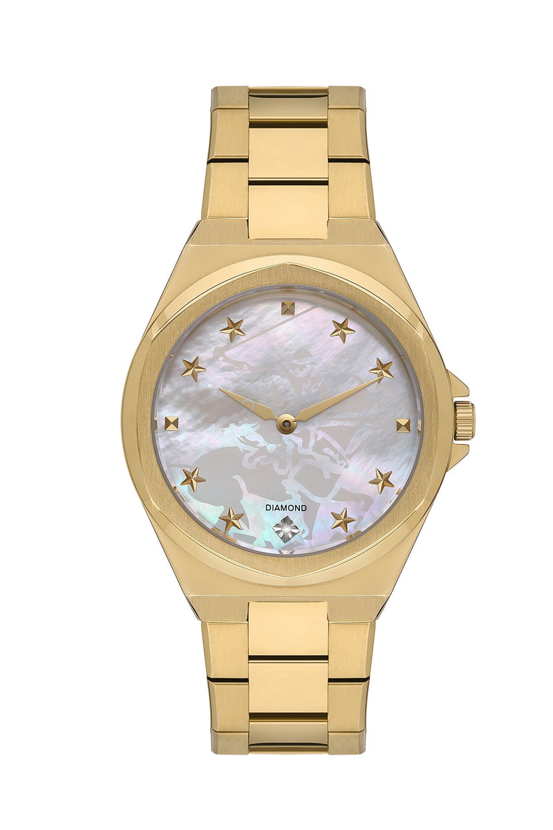BEVERLY HILLS POLO CLUB Gold & MOP Diamond Watch – BP3570X.120 - Watch