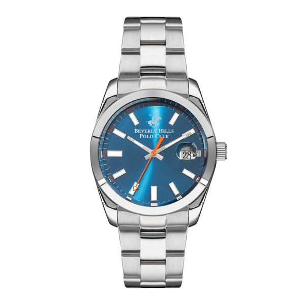 BEVERLY HILLS POLO CLUB Men’s Analog Blue Sunray Brush Dial Watch – BP3288X.390 - Watch