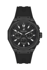 BEVERLY HILLS POLO CLUB Men’s Black Chronograph Silicone Watch – BP3557X.651 - Watch