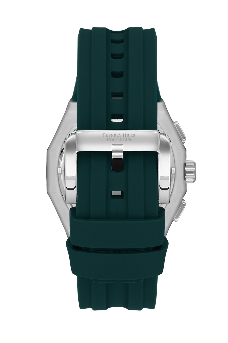 BEVERLY HILLS POLO CLUB Men’s Green Chronograph Silicone Watch – BP3557X.375 - Watch