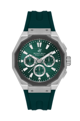 BEVERLY HILLS POLO CLUB Men’s Green Chronograph Silicone Watch – BP3557X.375 - Watch