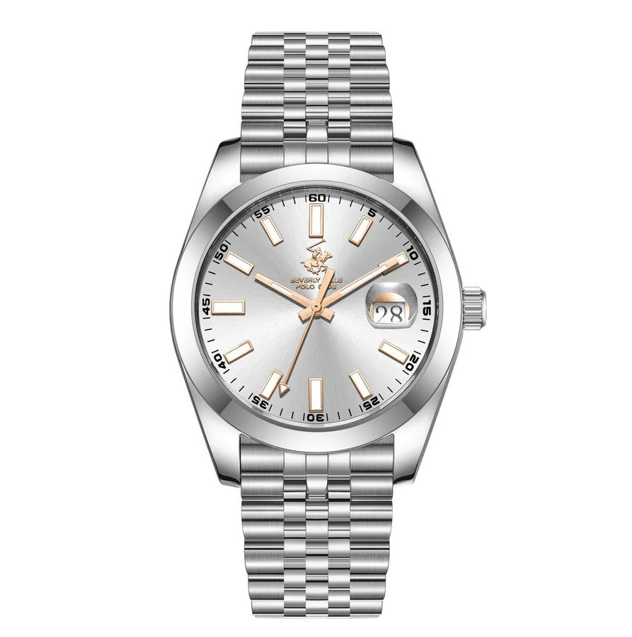 Beverly Hills Polo Club Silver Stainless Steel Watch - BP3810X.330