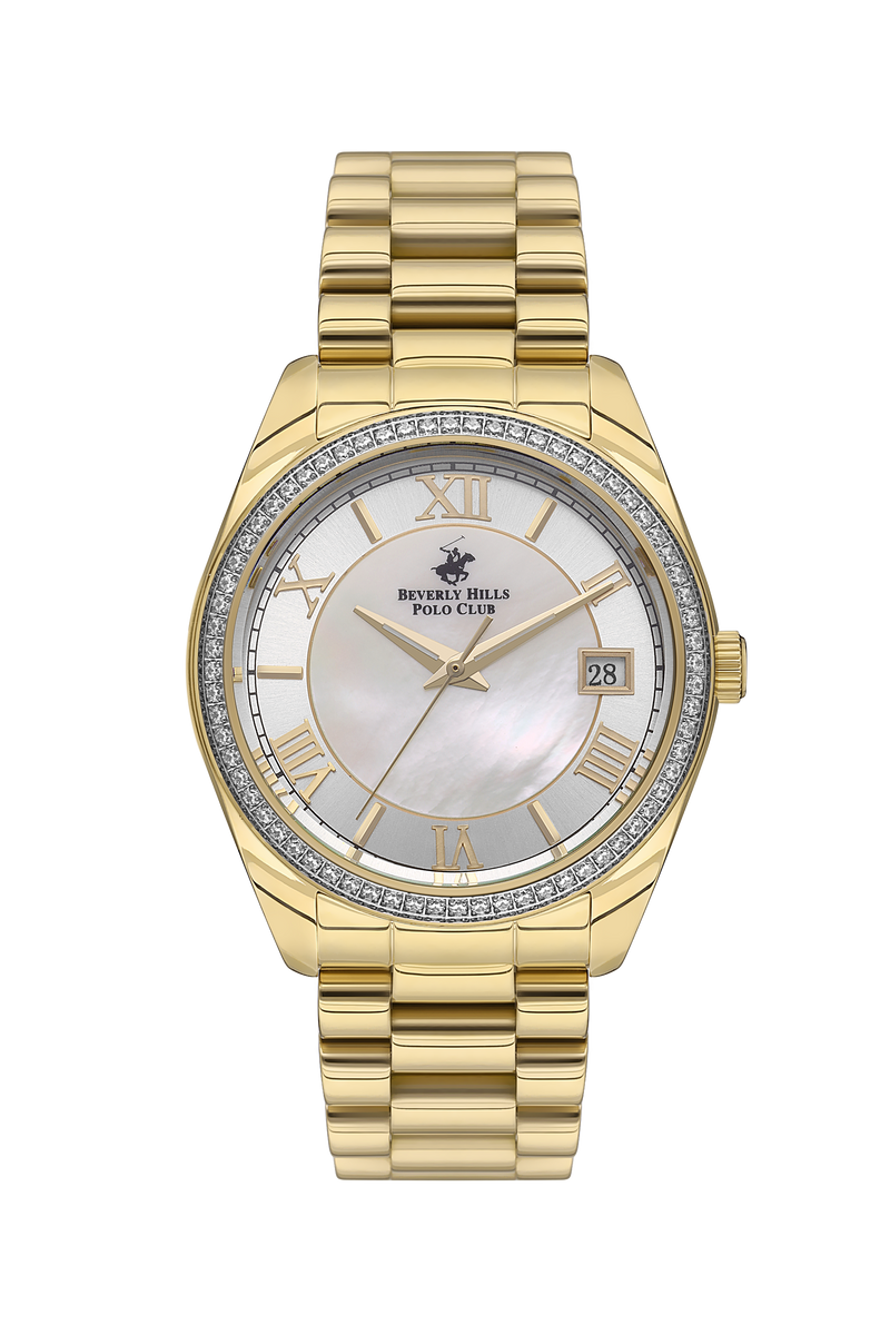 BEVERLY HILLS POLO CLUB Women’s 36 MM Gold Analog Stainless Steel Watch – BP3592C.120 - Watch