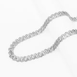 Big Daddy 10MM Baguette Iced Out Silver Cuban Chain - Chain