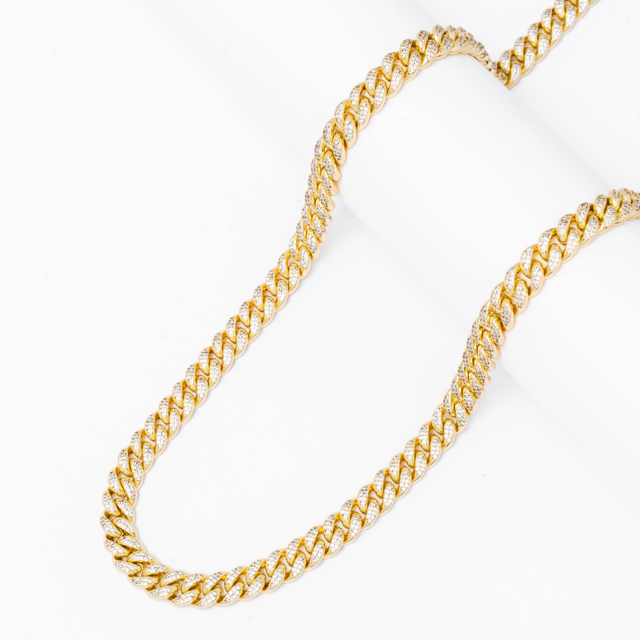 Big Daddy 10MM Iced Out Miami Cuban Link Gold Chain - Chain