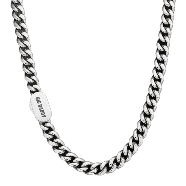 Big Daddy 10mm Miami Cuban Link Silver Chain - Chain