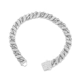 Big Daddy 10MM Sandblast Diamond & Steel Bracelet - Bracelet