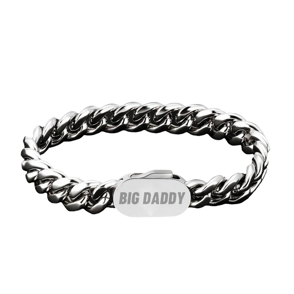 Big Daddy 10mm Silver Miami Cuban Link Bracelet - Bracelet