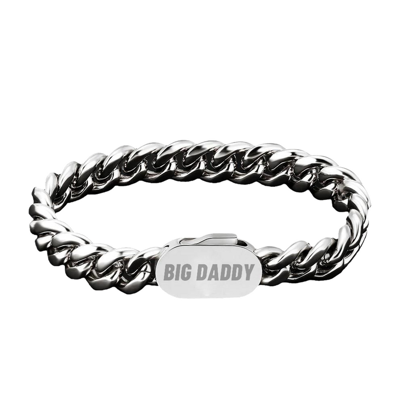 Big Daddy 10mm Silver Miami Cuban Link Bracelet - Bracelet