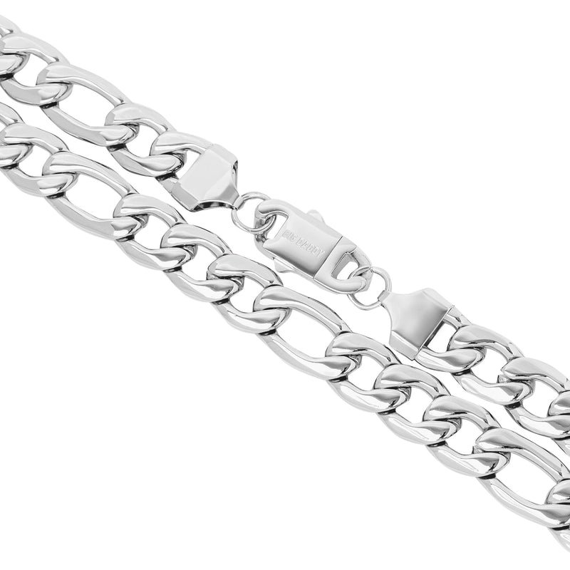 Big Daddy 11MM Silver Steel Figaro Chain - Chain