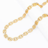 Big Daddy 12MM Baguette Byzantine Iced Out Gold Chain - Chain