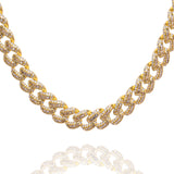 Big Daddy 12MM Baguette Miami Cuban Link Gold Chain - Chain