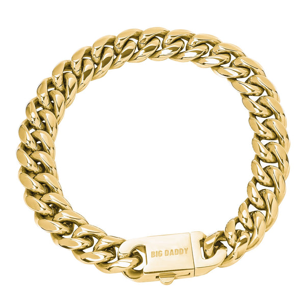 Big Daddy 12MM Cuban Link 18K Gold Bracelet - Bracelet
