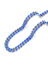 Big Daddy 13MM Enamel Blue Steel Cuban Chain - Chain