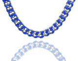 Big Daddy 13MM Enamel Blue Steel Cuban Chain - Chain