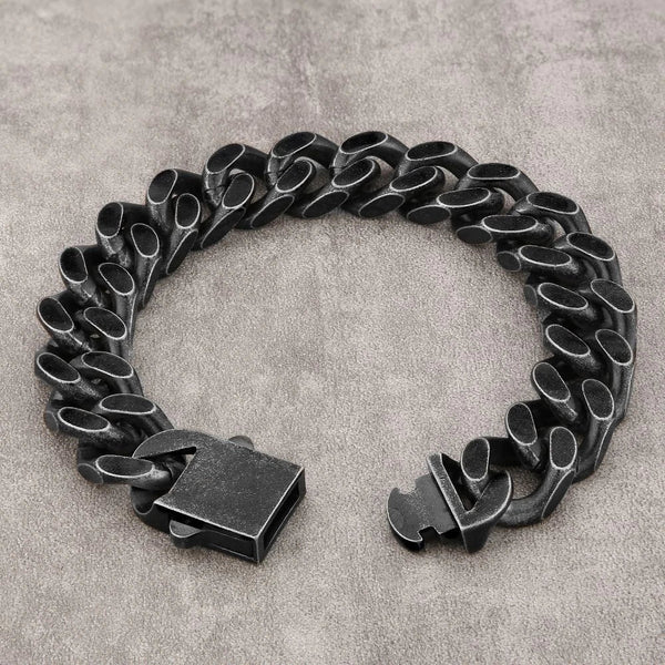 Big Daddy 14mm Cuban Curb All Black Chain Bracelet - Bracelet