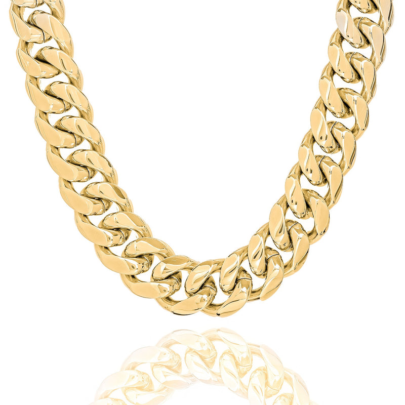 Big Daddy 18MM Cuban Link 18k Gold Chain - Chain
