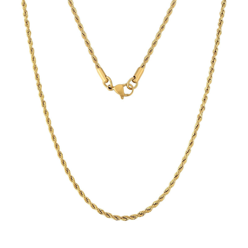Big Daddy 2.5mm Stainless Steel Gold Rope Chain - Chain