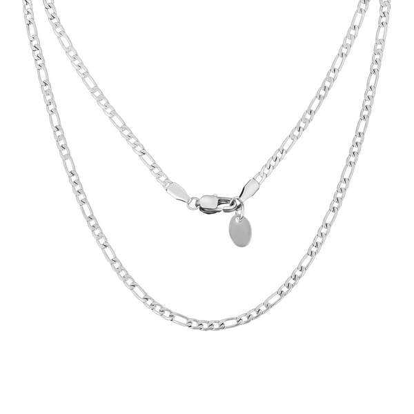 Big Daddy 3mm Stainless Steel Figaro Silver Chain - Chain