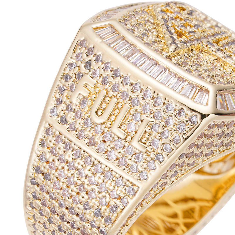 Big Daddy ’4 Pockets Full’ Baguette Iced Out Ring - Ring