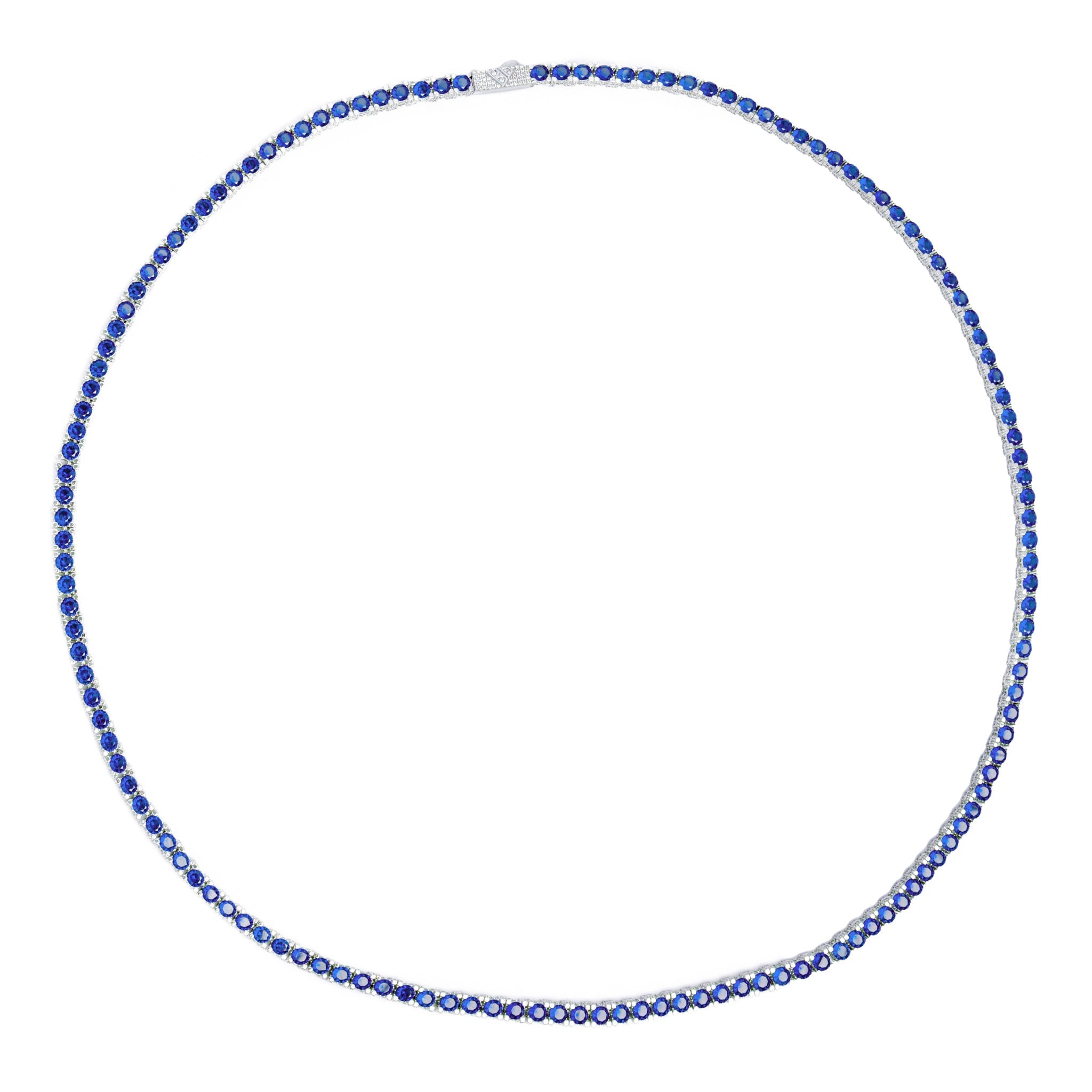 Big Daddy 4MM Silver Blue Tennis Chain - Chain