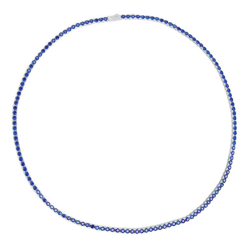 Big Daddy 4MM Silver Blue Tennis Chain - Chain