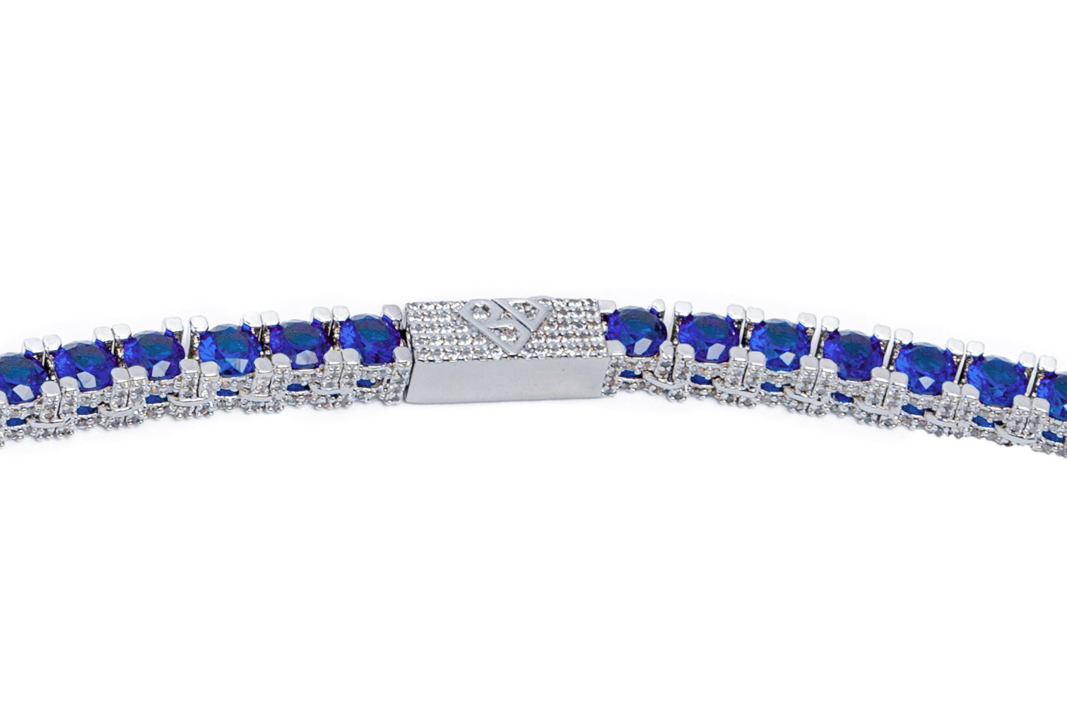 Big Daddy 4MM Silver Blue Tennis Chain - Chain