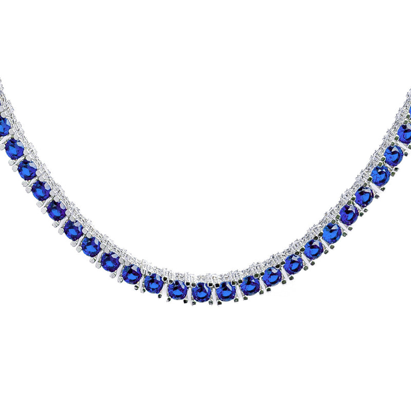 Big Daddy 4MM Silver Blue Tennis Chain - Chain