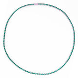 Big Daddy 4MM Silver Green & Ruby Iced Out Tennis Chain - Chain