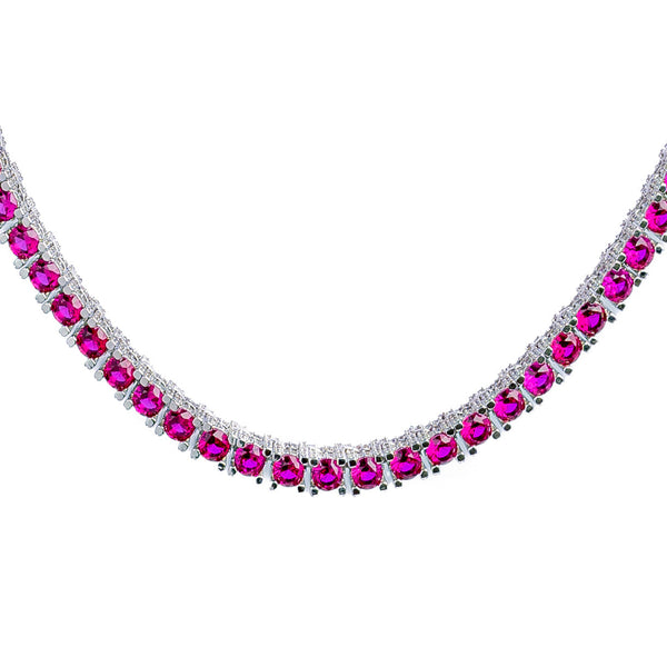 Big Daddy 4MM Silver Ruby Tennis Chain - Chain