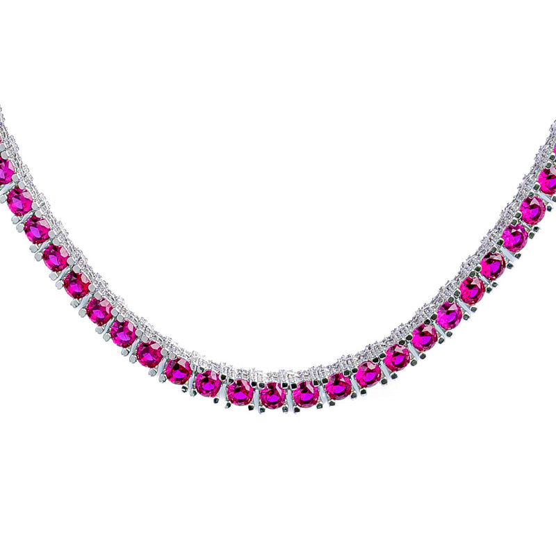 Big Daddy 4MM Silver Ruby Tennis Chain - Chain