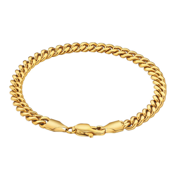 Big Daddy 5mm Cuban Link Gold Bracelet - Bracelet