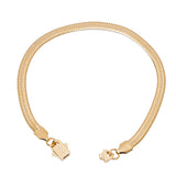 Big Daddy 5MM Gold Flat Herringbone Bracelet - Bracelet